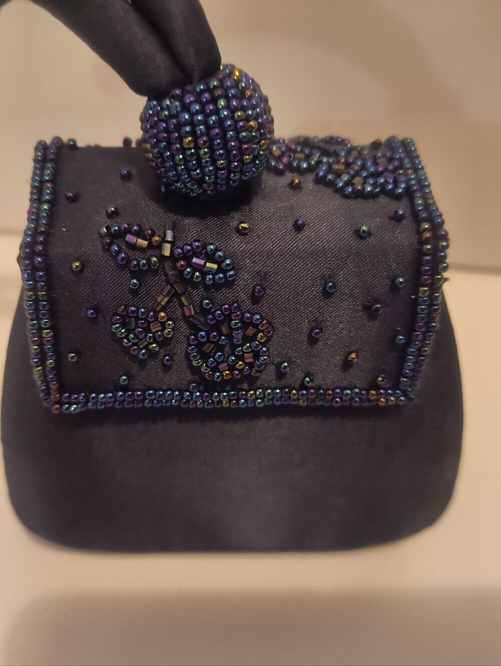 Vintage Y2K Beaded Iridescent Micro Evening Bag Crossbody - Picture 3 of 6